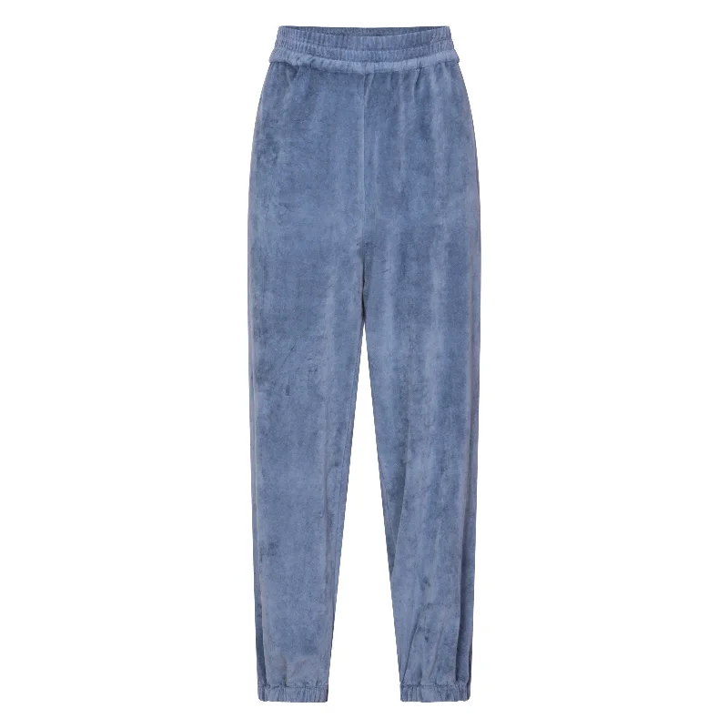 Velvet Joggers Blue