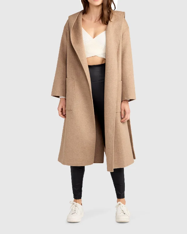 Belle&Bloom Arcadia Oversided Coat with Hood - Oat