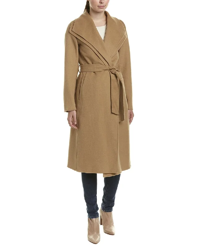 Tahari Elliot Wool-Blend Wrap Coat