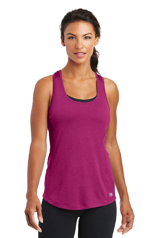 Ogio Womens Endurance Pulse Jersey Moisture Wicking Tank Top - Flush Pink - Closeout