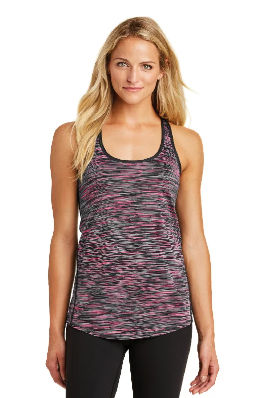 Ogio Womens Endurance Verge Jersey Moisture Wicking Tank Top - Fierce Coral Pink Space Dye