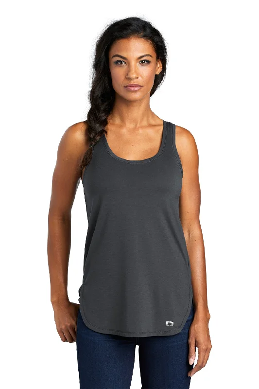 Ogio Womens Luuma Jersey Moisture Wicking Tank Top - Diesel Grey