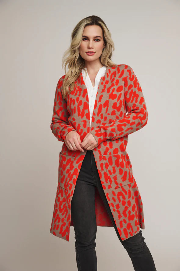 Annabelle Long Cardigan Twig Tango