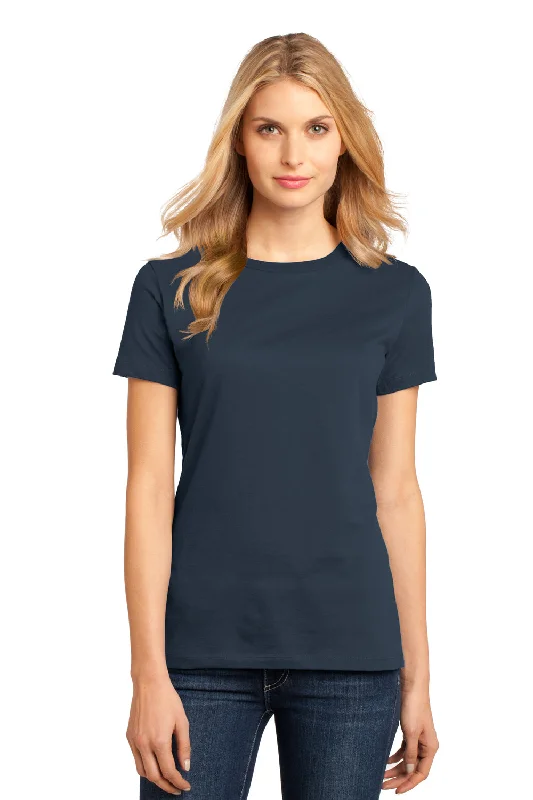 District Womens Perfect Weight Short Sleeve Crewneck T-Shirt - New Navy Blue