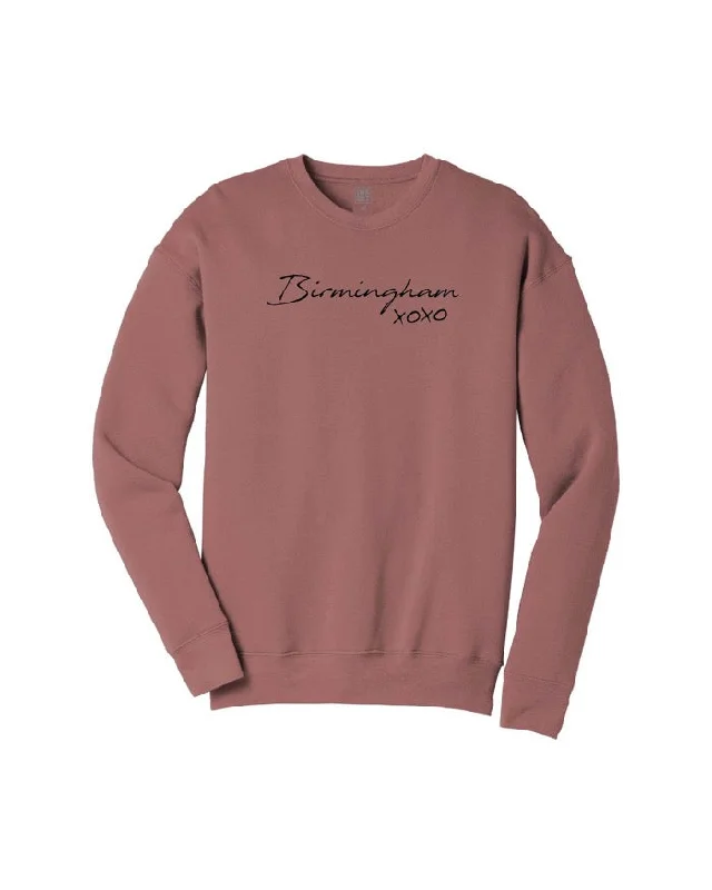 Ink Detroit Birmingham XOXO Crewneck Sweatshirt - Mauve