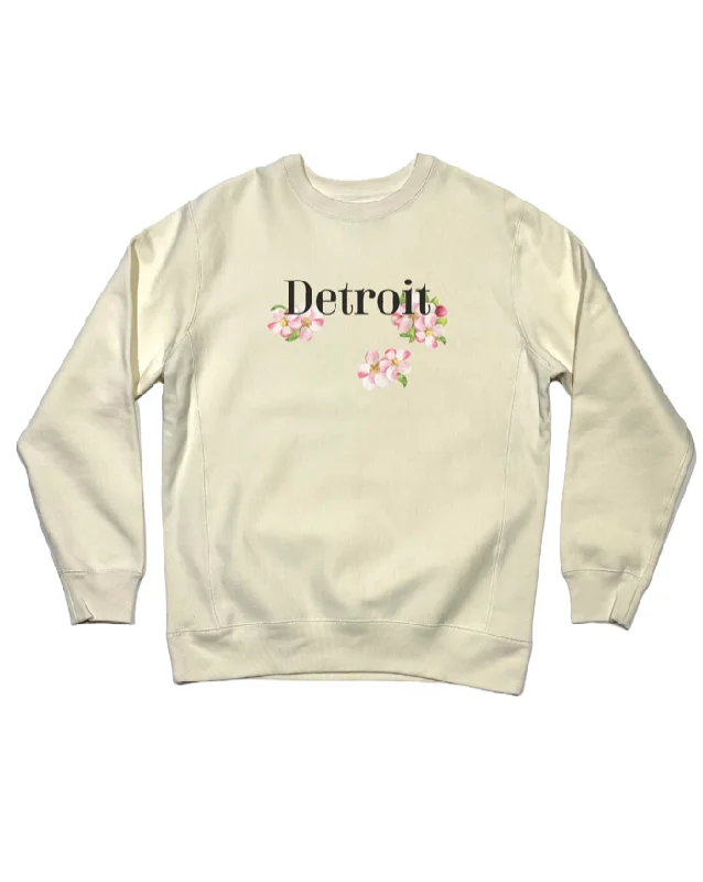 Ink Detroit - Detroit Apple Blossom - Crewneck Sweatshirt - Natural