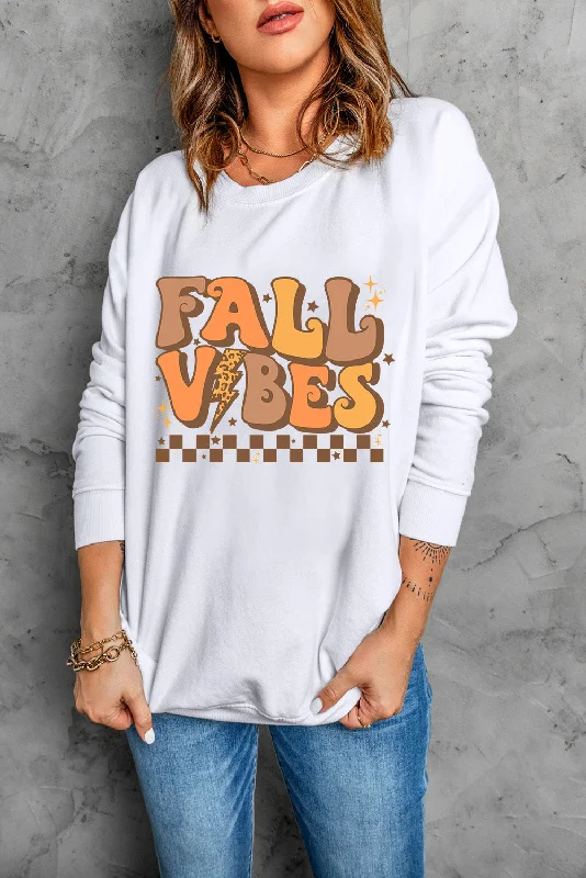 Fall Vibes Women's Graphic Long Sleeve Sweatshirt