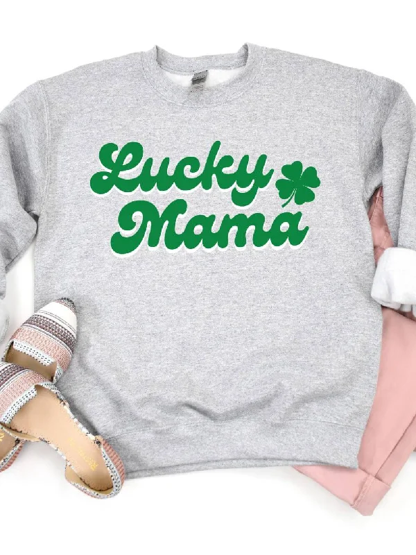 Lucky Mama Mom Heavy Blend Crewneck St. Patrick's Day Sweatshirt