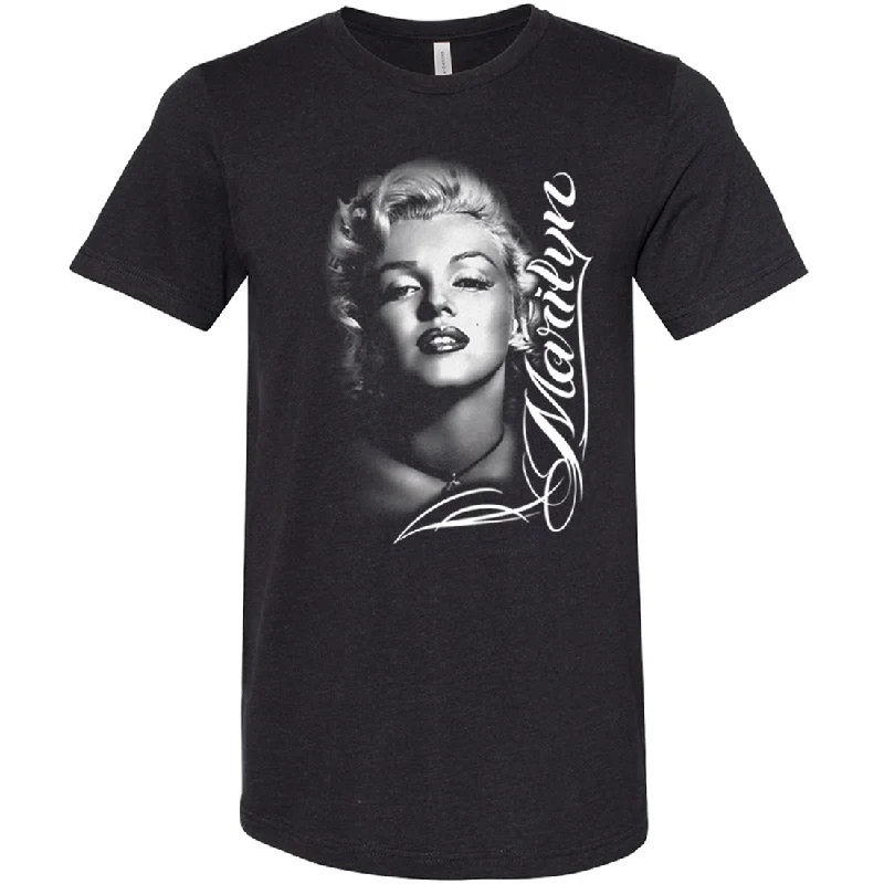 Marilyn Monroe Portrait Signature Asst Colors Sueded Tee