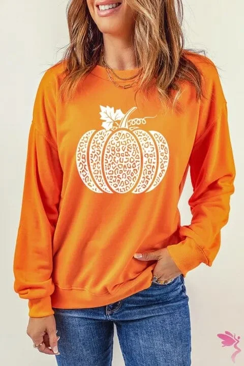 Cheetah Pumpkin Graphic Sweatshirt