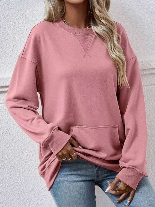 Long Sleeve Pocket Sweatshirt