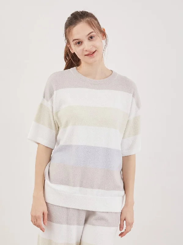 Smoothie Family Border Short-Sleeved Pullover