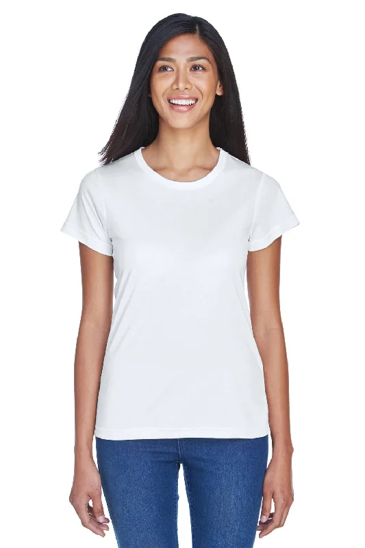 UltraClub Womens Cool & Dry Performance Moisture Wicking Short Sleeve Crewneck T-Shirt - White