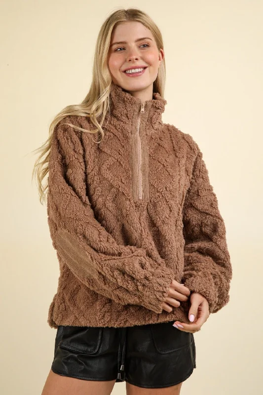 Fuzzy Fleece Half Zip Sweatshirt