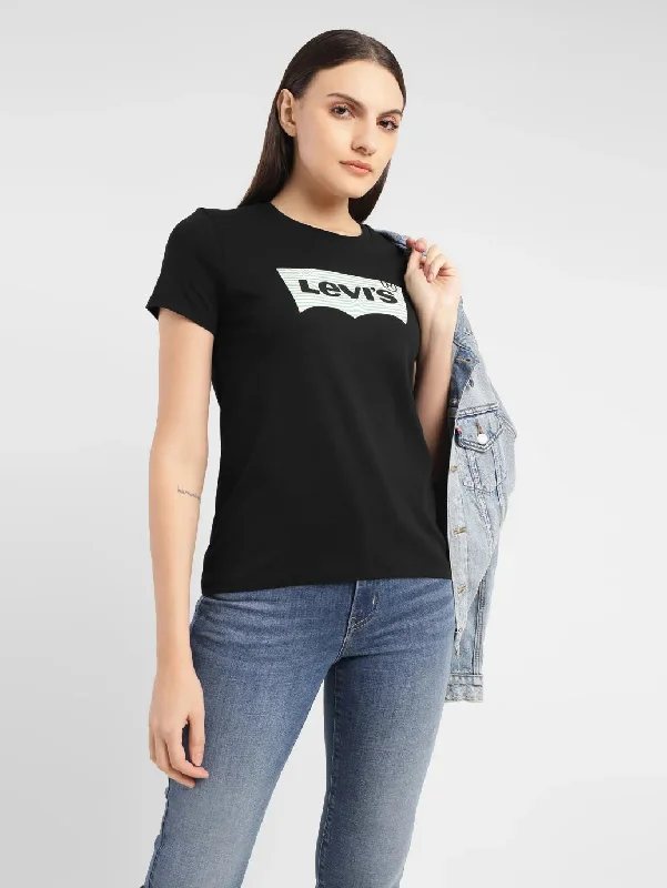 Women's Brand Logo Crew Neck T-shirt