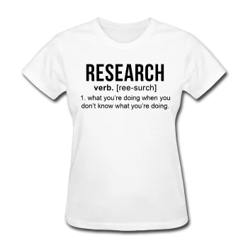 "Research" (black) - Women's T-Shirt