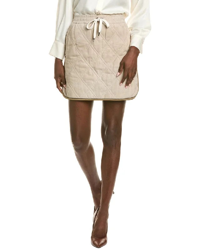 Brunello Cucinelli Leather Mini Skirt