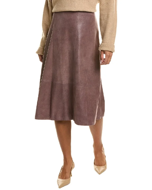 Brunello Cucinelli Leather Skirt