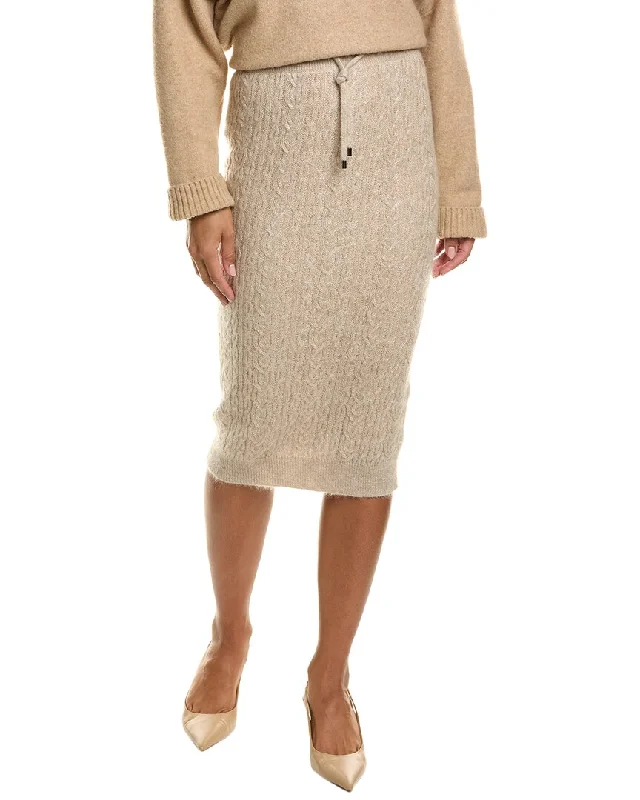 Brunello Cucinelli Mohair & Wool-Blend Skirt