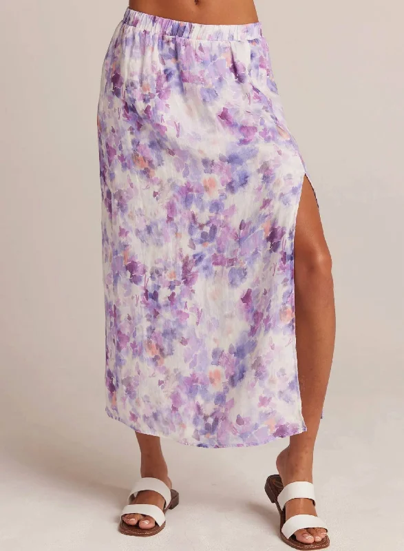 High Waist Maxi Skirt In Floral